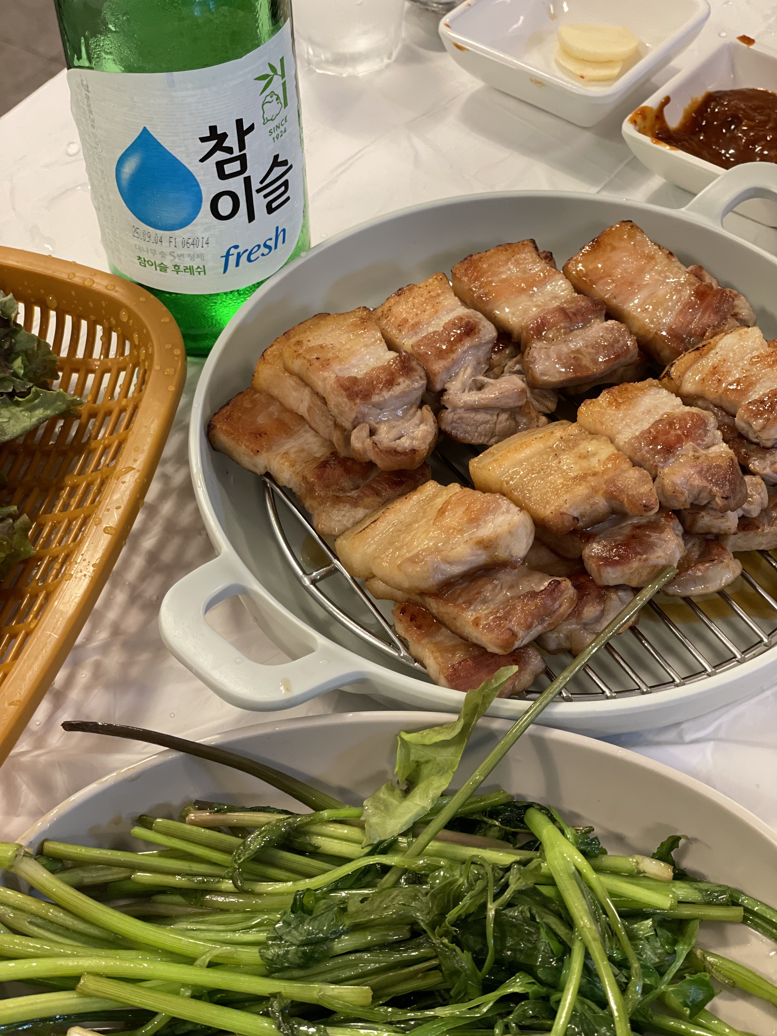 인천 간석동 맛집 고기가 구워서 나오는 삼겹살 맛집 '미나리숙성삼겹살‘
