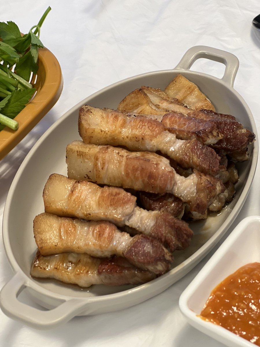 [인천] 부드러운 워터 에이징 고기가 맛있는 간석동 맛집 미나리숙성삼겹살