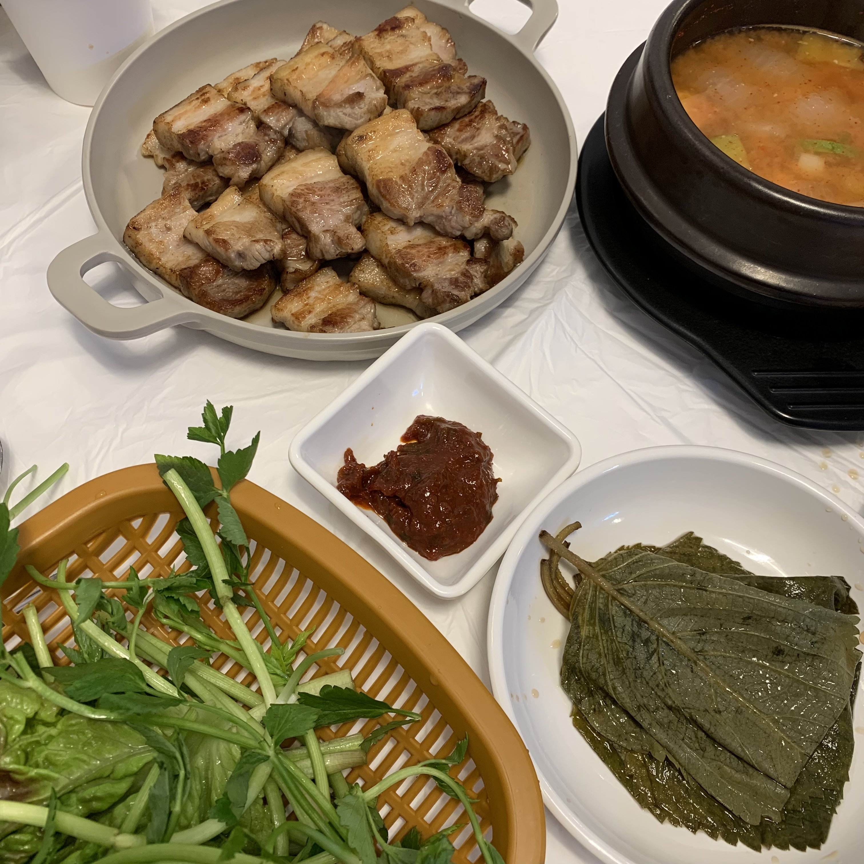 미나리숙성삼겹살 | 간석동맛집 간석동삼겹살 고기집추천 가성비고기집 미나리삼겹살 회식