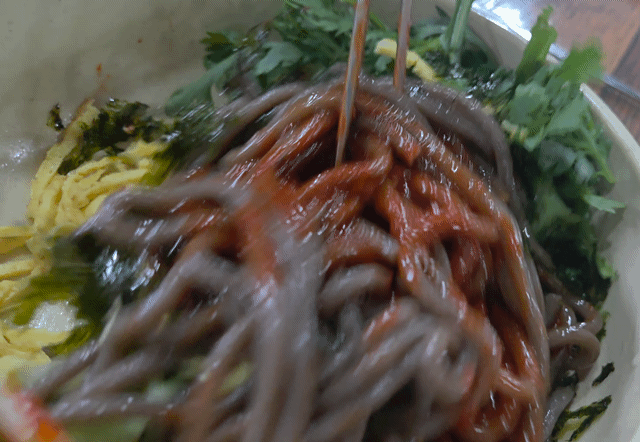 인천 오목골 즉석메밀우동 후기｜메밀비빔·계란말이 김밥·김치만두 먹고 온 24시 맛집