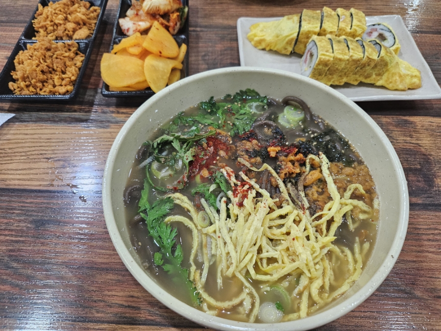 [인천 숭의동 맛집] 24시간 언제나 든든한 '오목골' 메밀우동 &amp; 계란말이김밥 환상 조합 후기