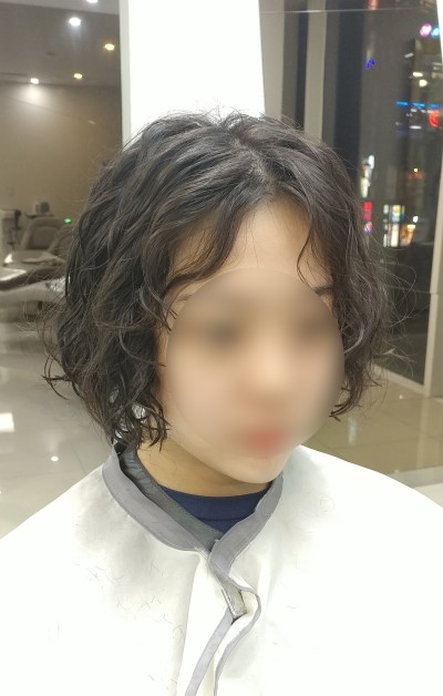 유니쌤의 단발머리 히피펌, 히피펌, 가산디지털단지 미용실