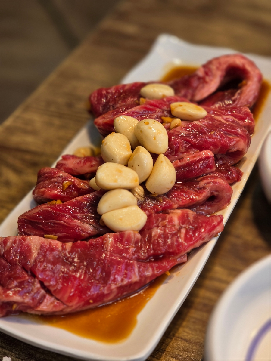 구디 소고기 맛집 한옥집숯불갈비 지팡갈비 육회서비스 회식 추천