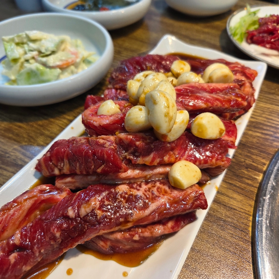 한옥집 숯불갈비 서울본점 | 서울 금천구 72시간 숙성 갈비살 맛집 후기