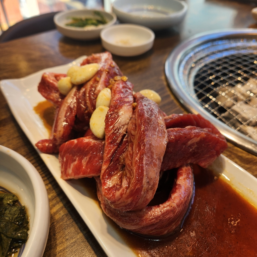 금천구 소고기 맛집 한옥집 숯불갈비 지팡갈비 식사방문후기