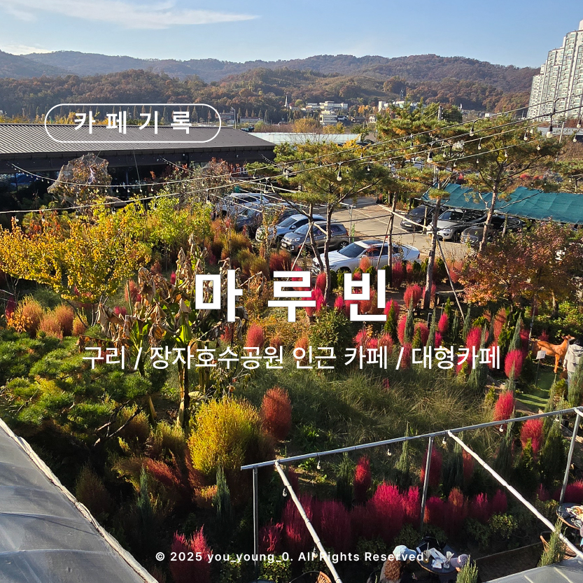 [카페기록] 구리 :: 장자호수공원 인근 예쁜 정원이 있는 대형카페 : 마루빈